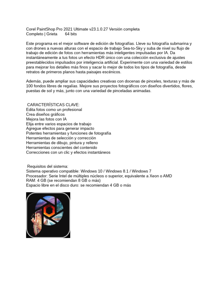 Corel Pro 2021 Ultimate v23.1.0.27 Versión completa PDF