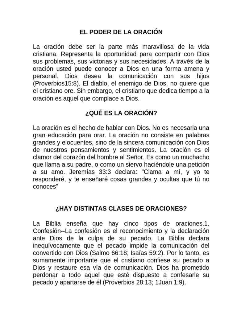 El Poder Transformador de la Oración | PDF | Religión y espiritualidad ...