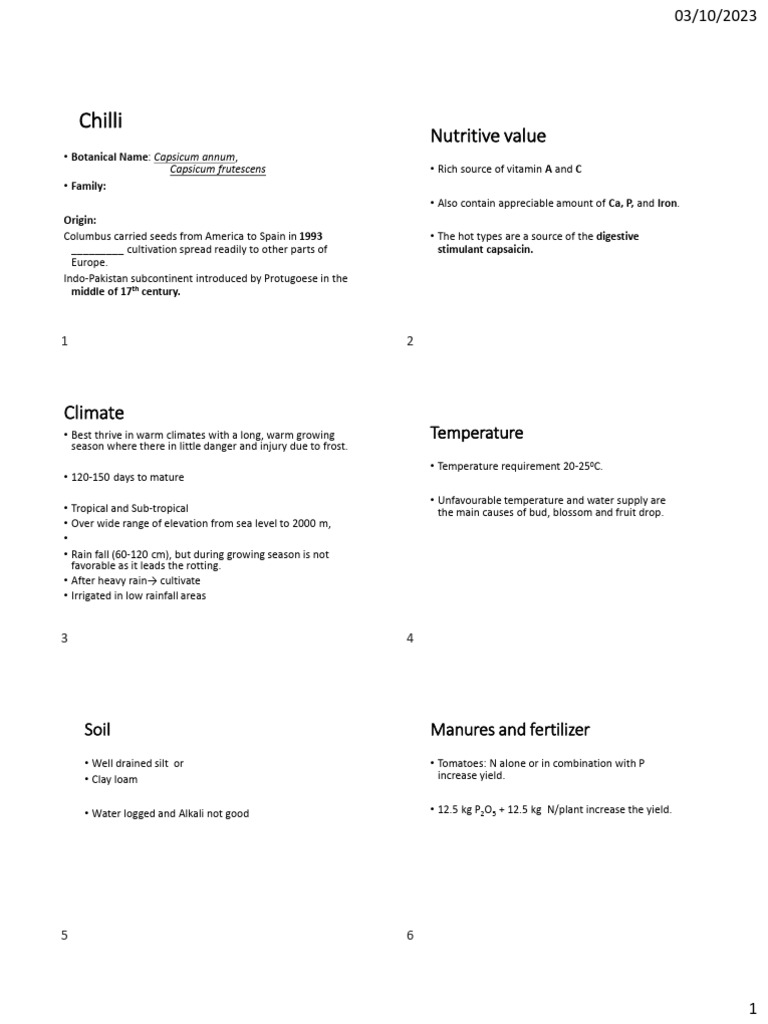 Chilies | PDF | Capsicum | Home & Garden