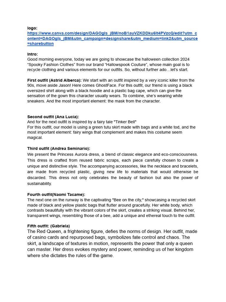 Guion Ingles - Fashion Show | PDF