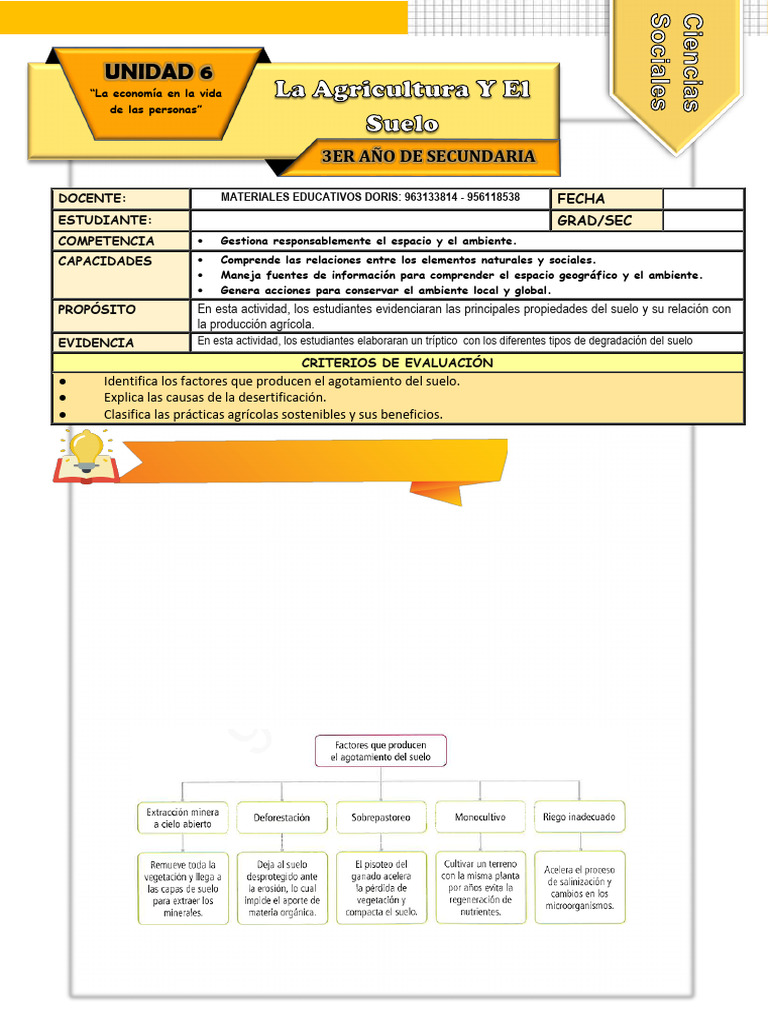 Ficha de Actividad CCSS 3° - Semana 2 | PDF