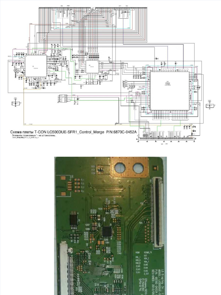 6870C-0452A LC500DUE-SFR1_CONTROL_MERGE CARTE T-CON Pour TV PANASONIC TX-L42B6E EUR 8,27 - FR