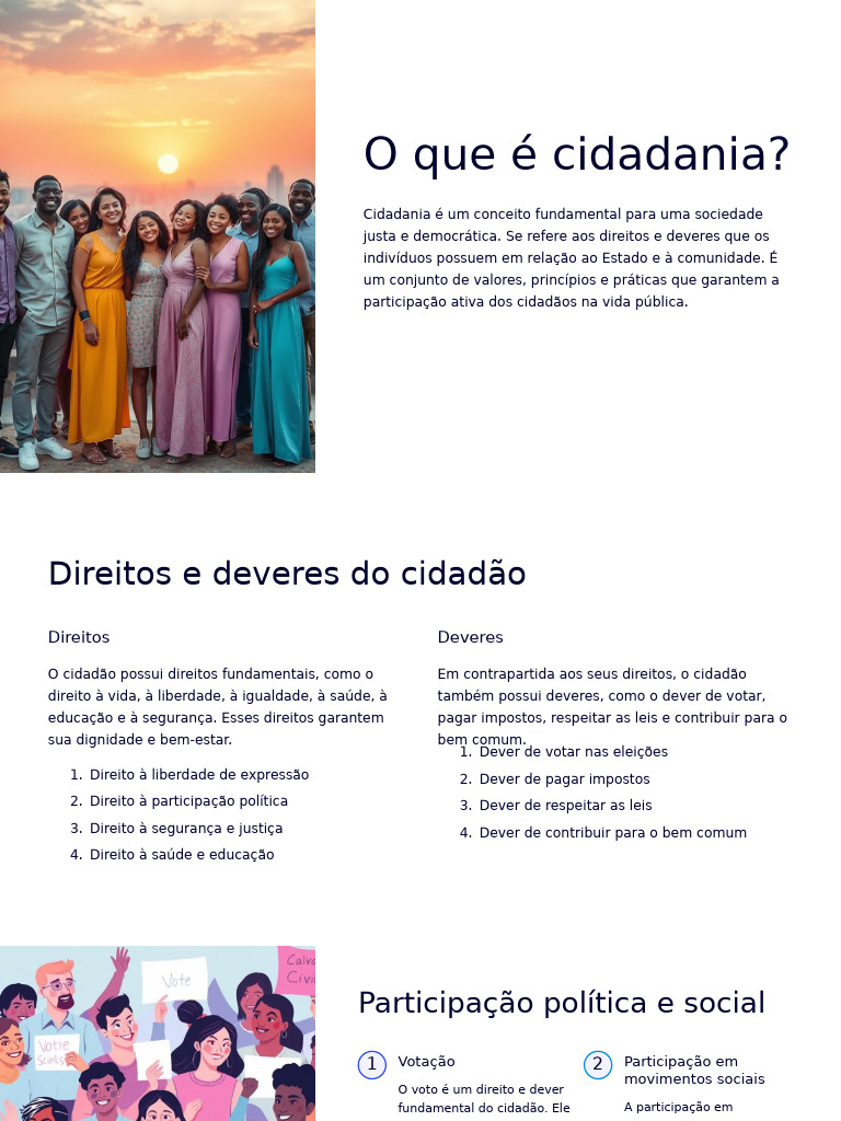 O Que e Cidadania | PDF | Cidadania | Democracia