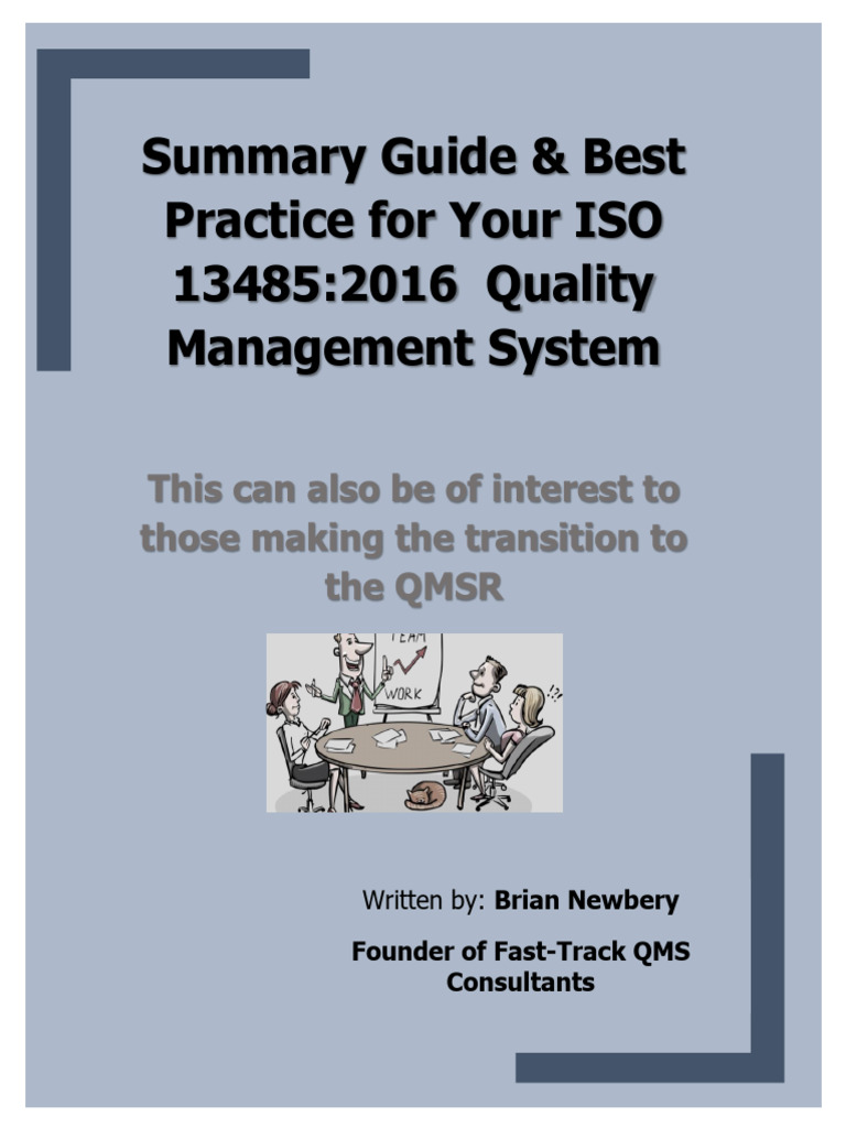 Guide Best Practice For A ISO 13485 QMS 1724681844 | PDF