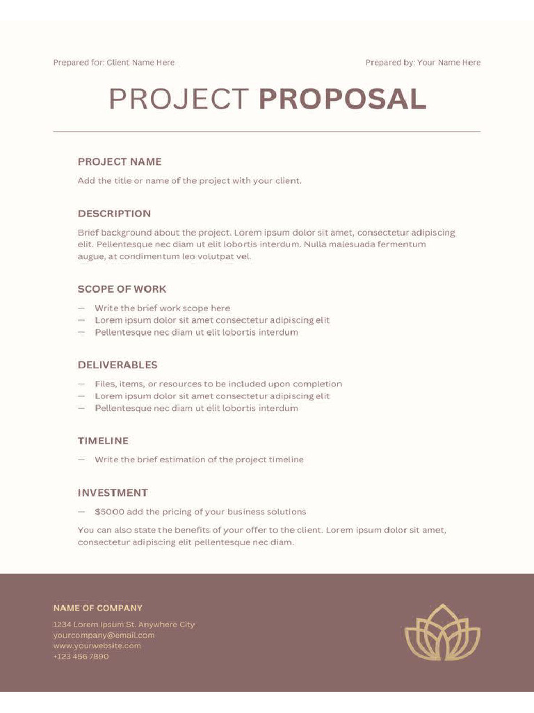 Project Proposal Template 1 | PDF
