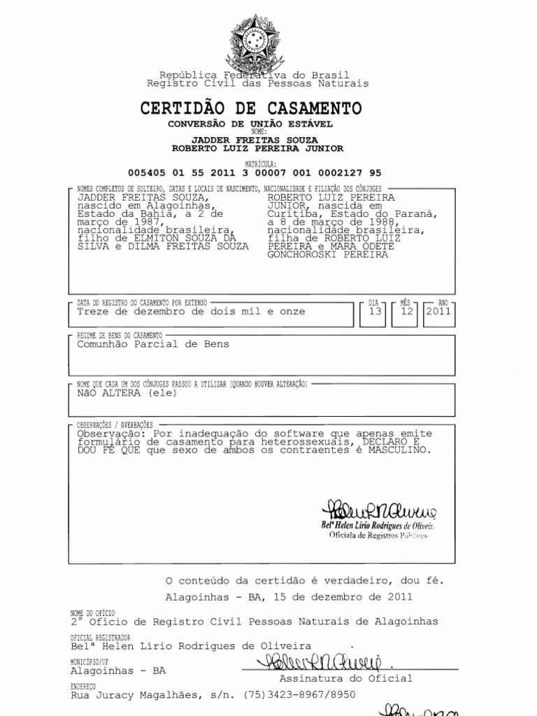 Certidão de Casamento | PDF | Convenções sociais | Relacionamentos íntimos, image size:768x1024