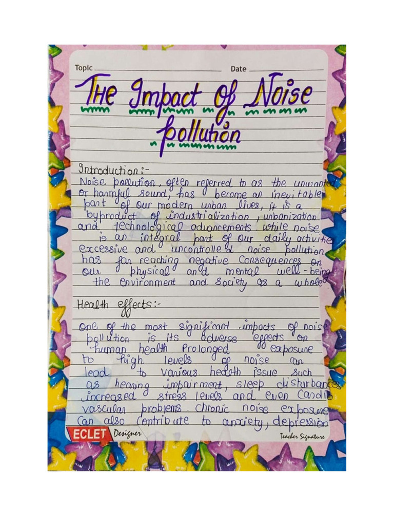 Impact of Noise Pollution | PDF