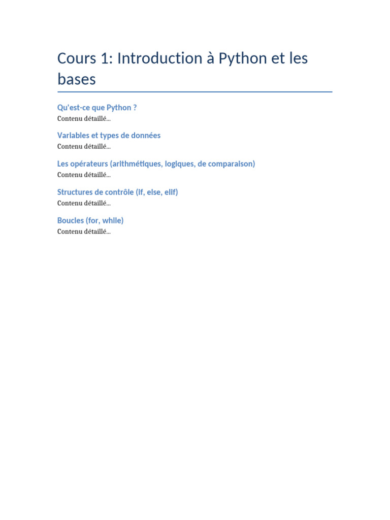 Course Python 1 | PDF