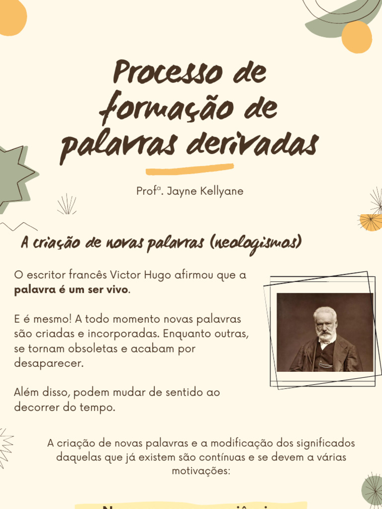 Processo de formação de palavras derivadas.pptx | PDF