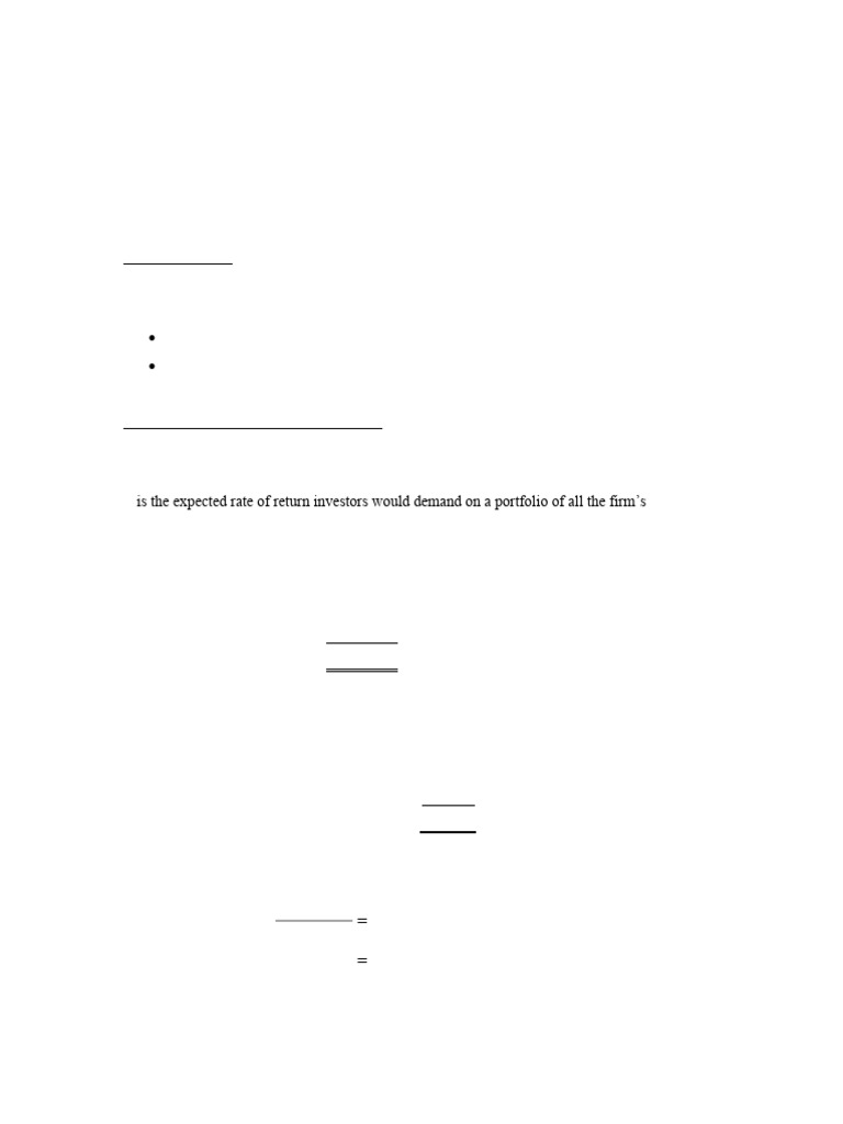 Calculating The Wacc Pdf