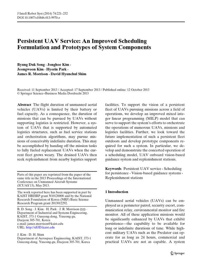 Persistent UAV Service, An Improved Scheduling Formulation and ...