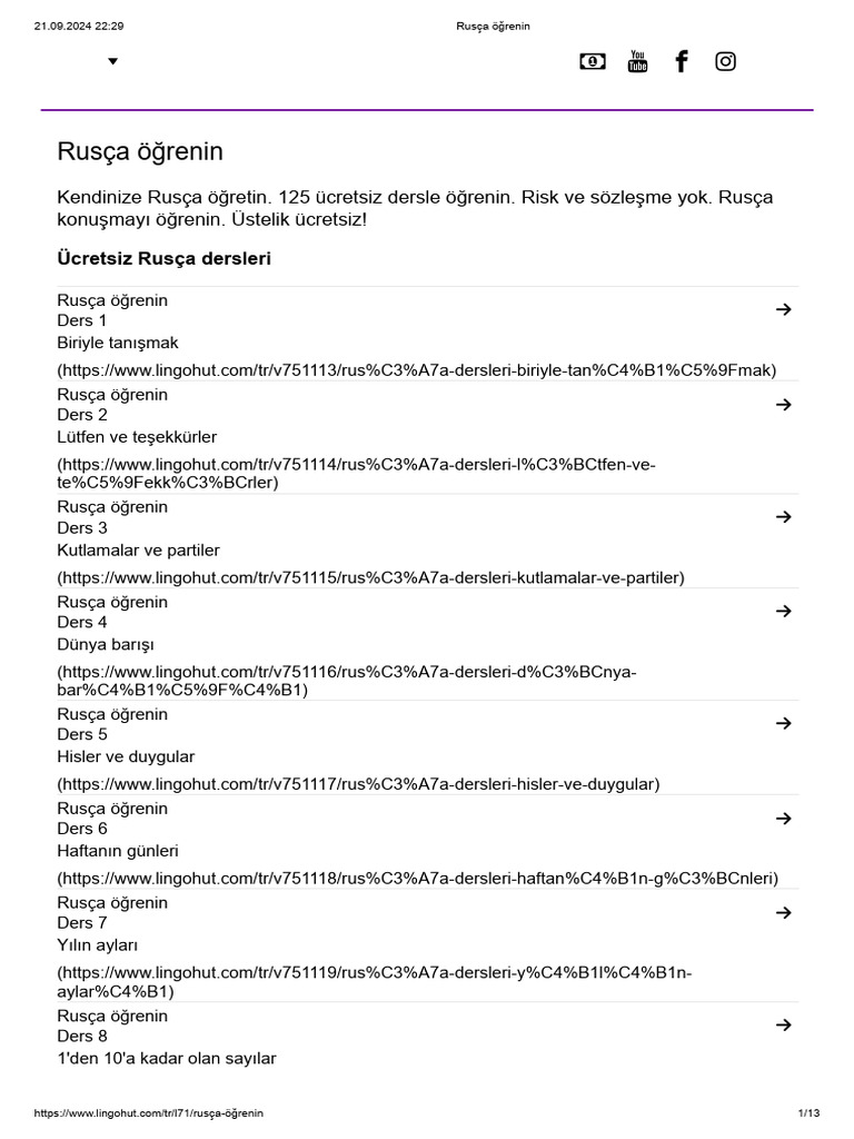 Rusça Öğrenin | PDF