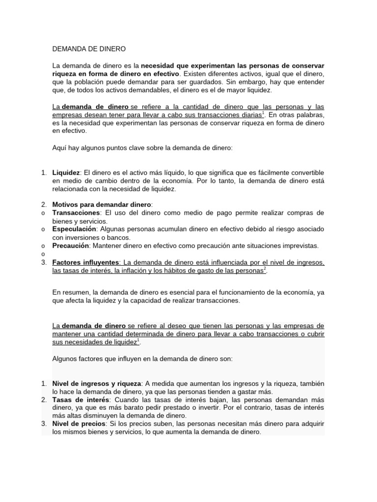 Oferta y Demanda de Dinero | PDF | Oferta de dinero | Negocios