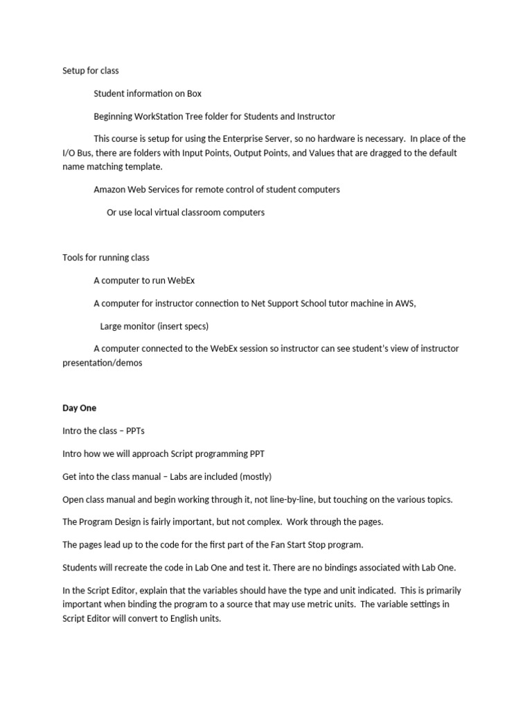 Script Day 1 Flow | PDF