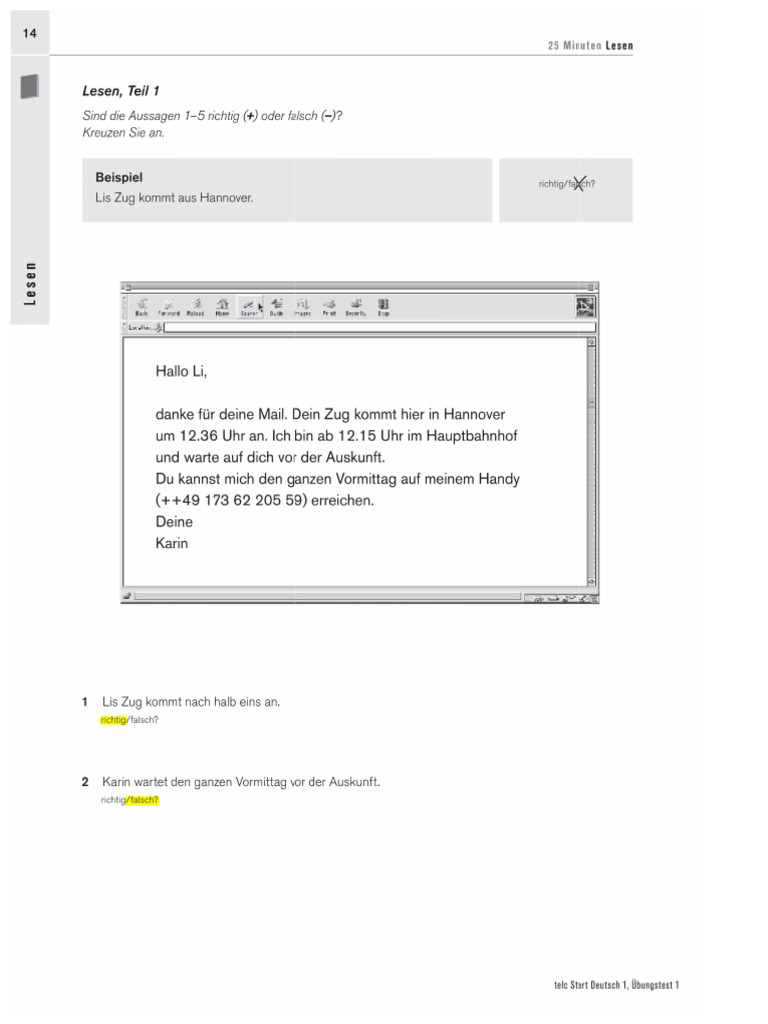 German a1 answer sheet pdf