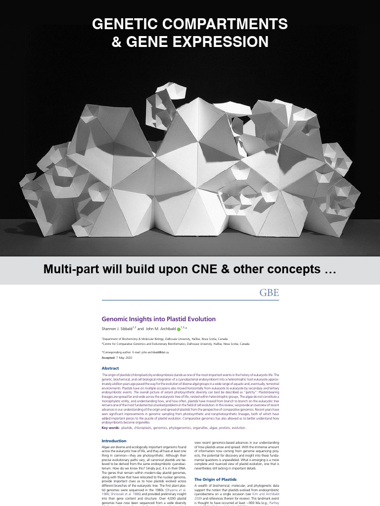 Genetic Compartments & Gene Expression: Multi-Part Will Build Upon CNE ...