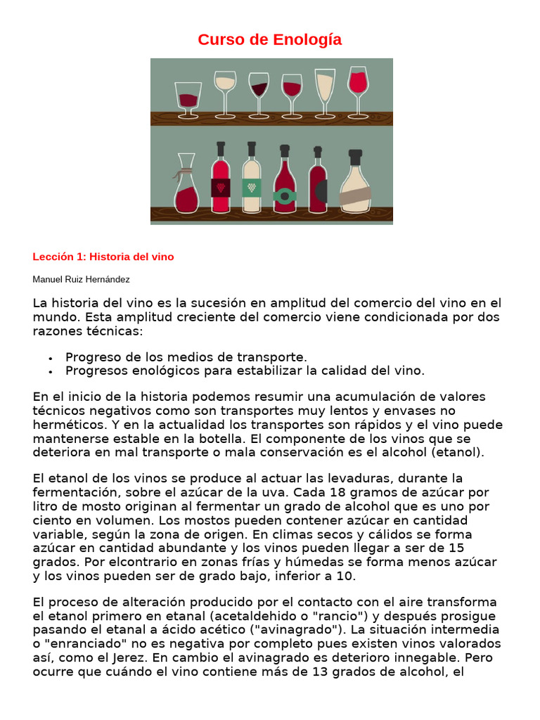 Curso de Enología | PDF