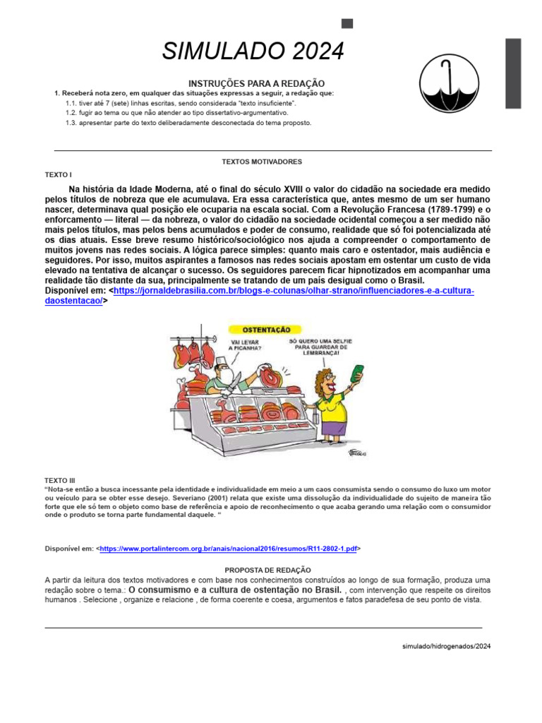 possível tema da redação do enem
