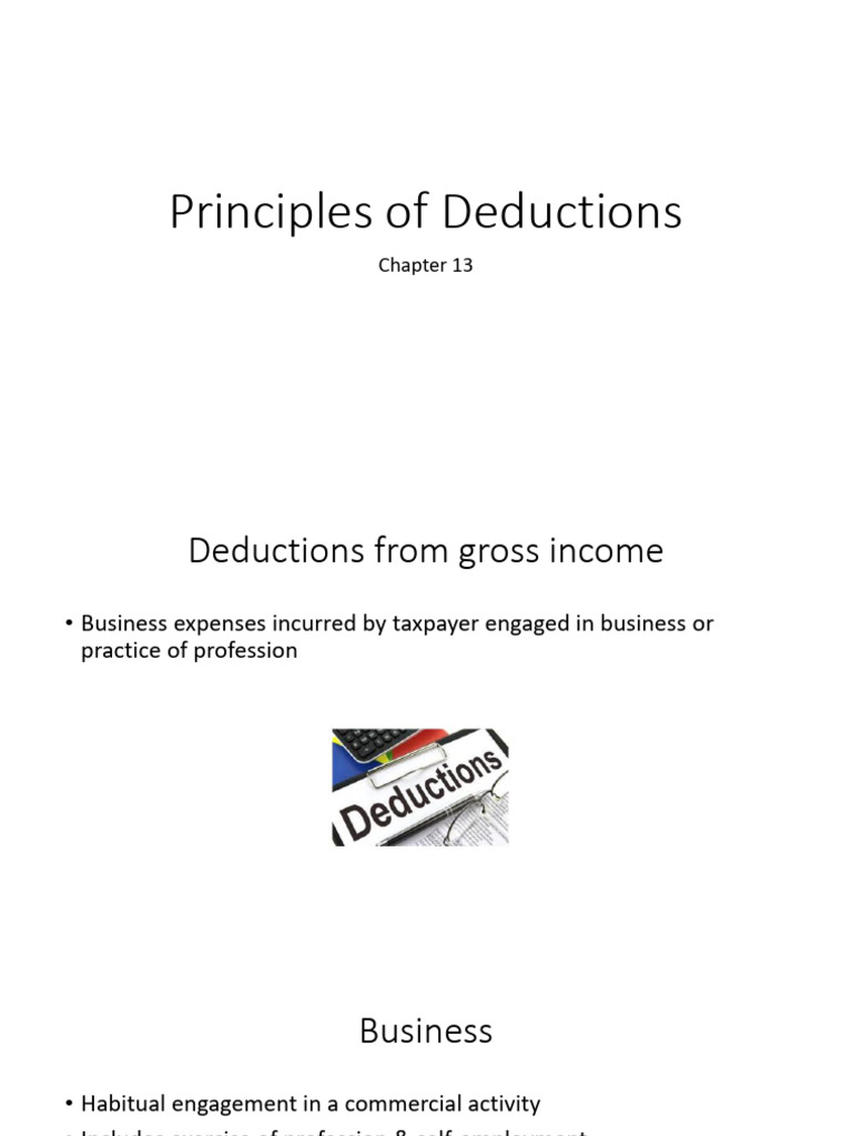 Principles of Deductions | PDF