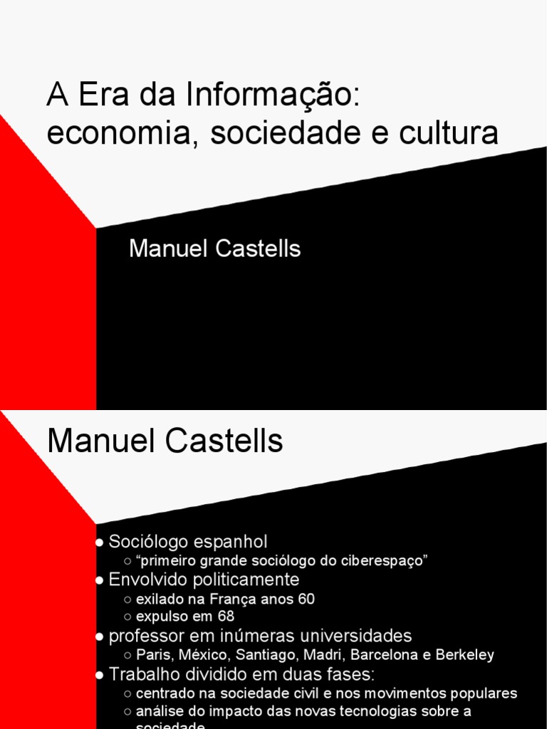 A Era Da Informação - Manuel Castells | PDF | Sociologia | Estado