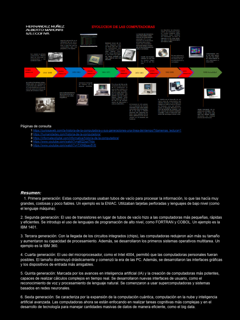Evolucion de Las Computadoras | PDF | Hardware de la computadora ...