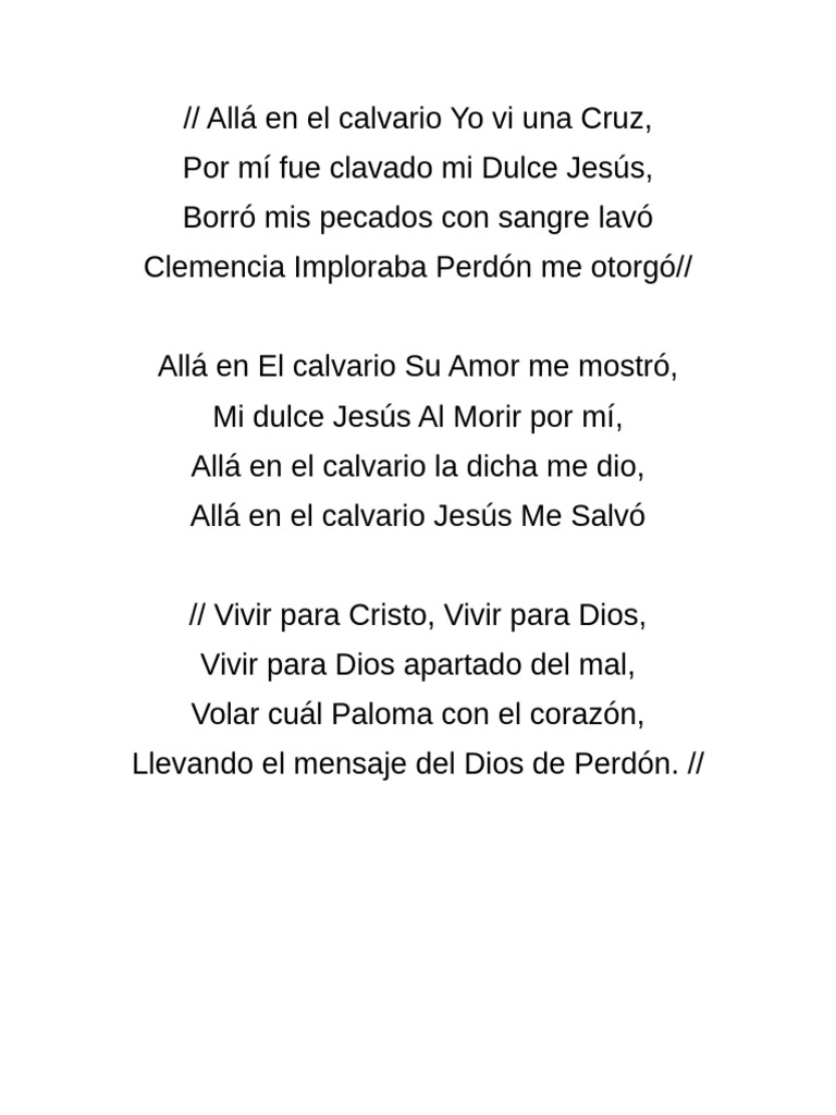 Allá en El Calvario Yo VI Una Cruz | PDF
