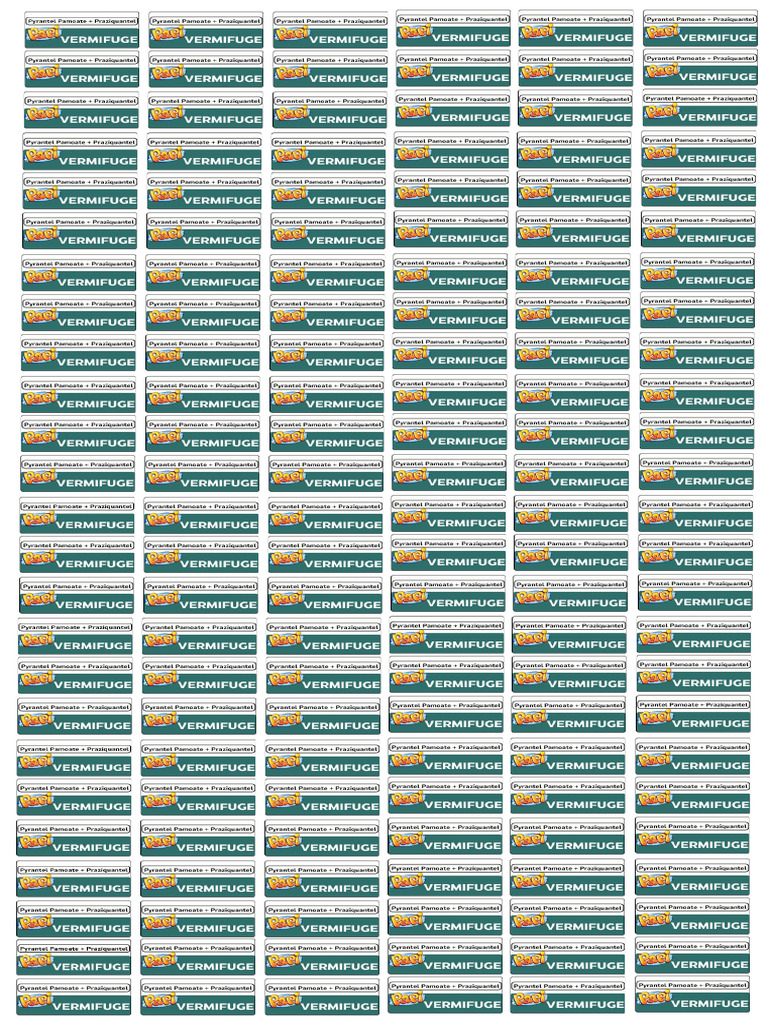 Vermifuge Stickers | PDF