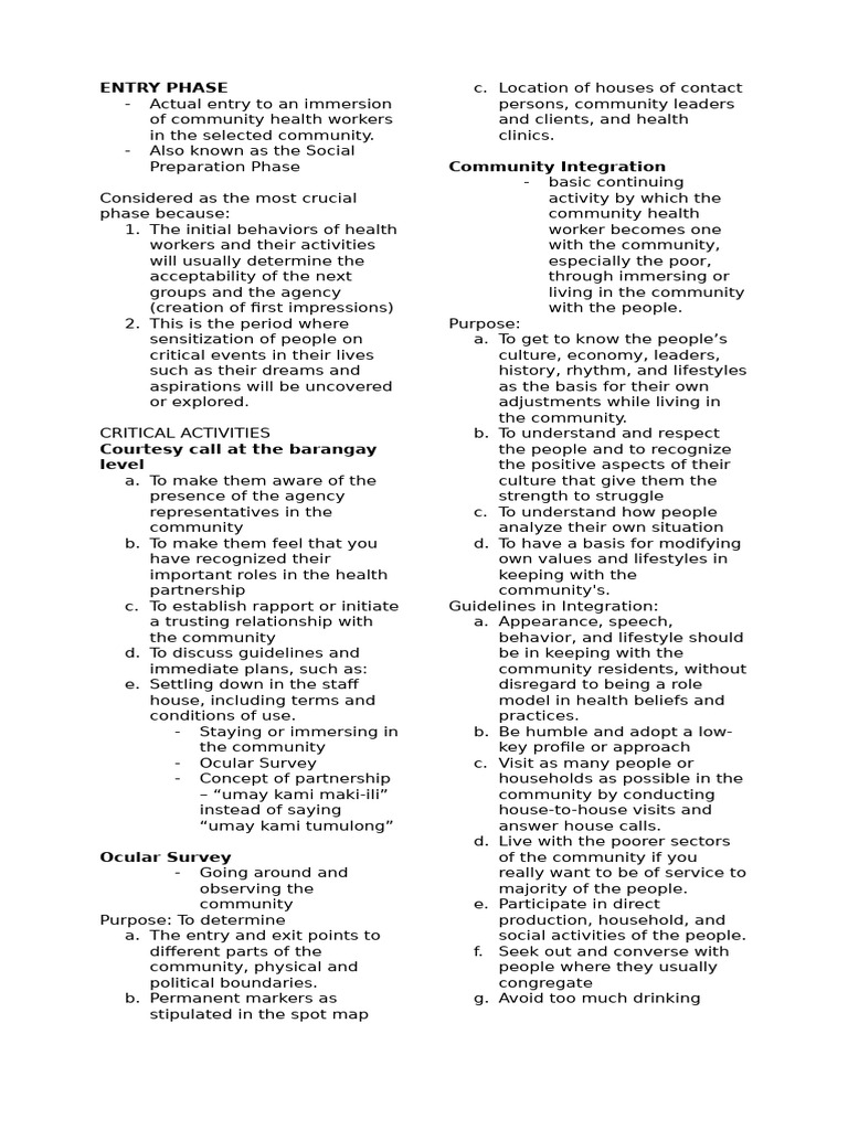 Entry Phase | PDF | Community | Social Science