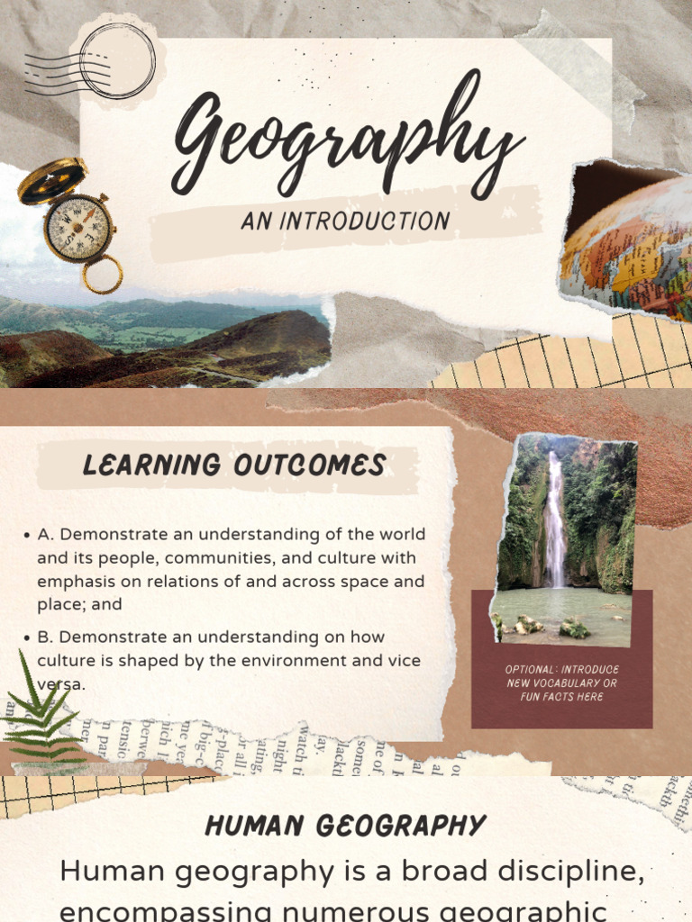 Introduction To Geography Education Presentation in A Brown and Beige ...