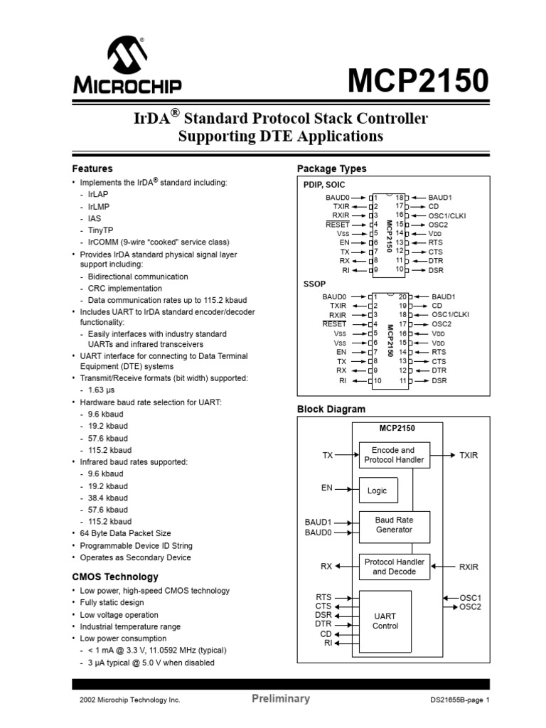 Irda Standard Protocol Stack Controller Supporting DTE Applications | PDF