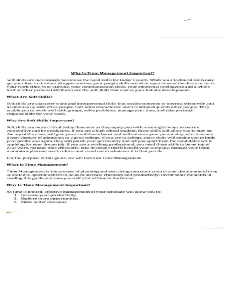 Time Management | PDF
