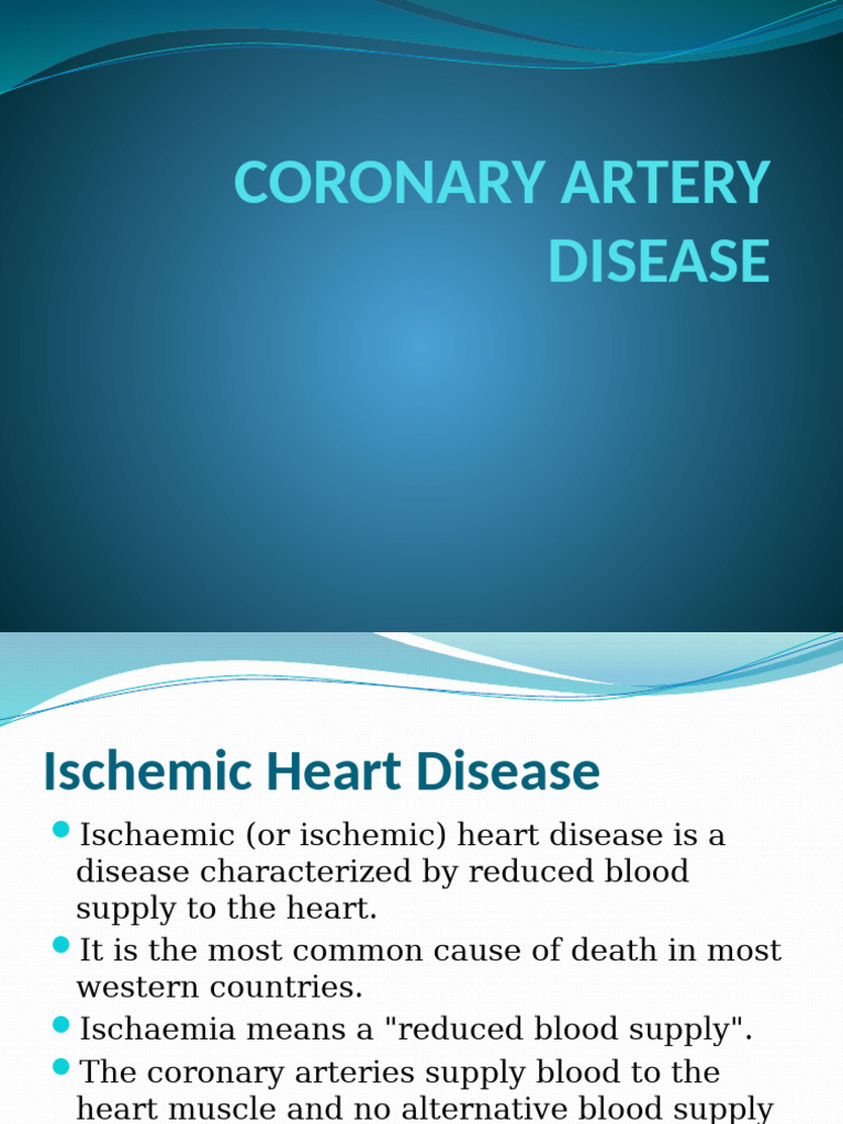 Coronary Artery Disease | PDF