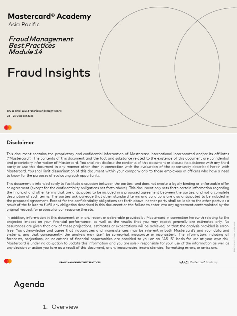 Mastercard Fraud Management Insights | PDF | Emv | Master Card