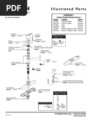 Moen Chateau Kitchen Faucet Parts List | PDF