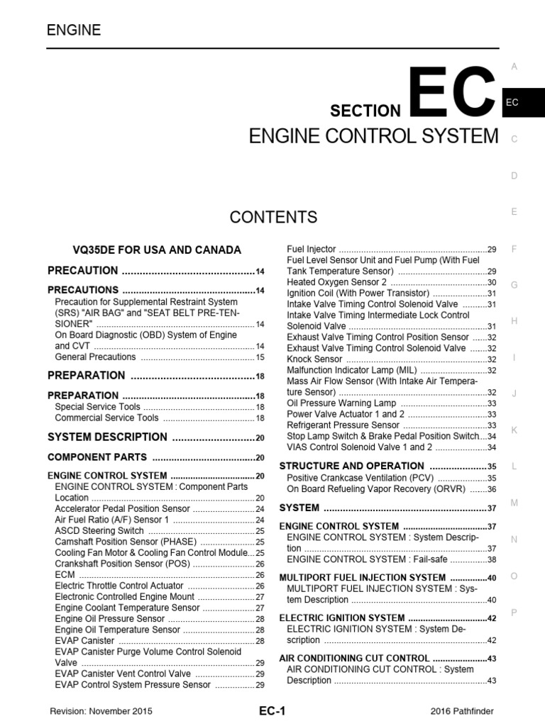 Engine Control System: Section | PDF