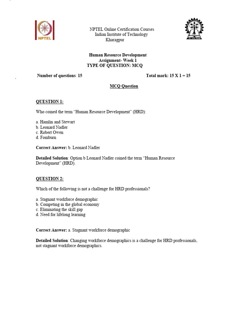Assignment 1 HRD | PDF