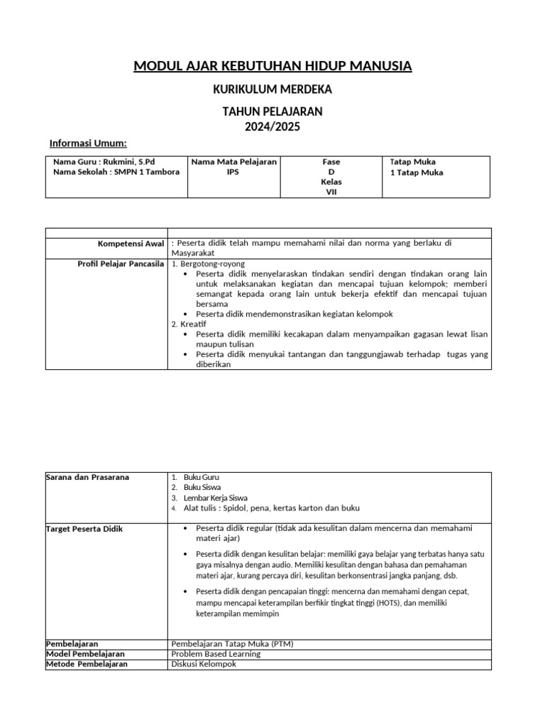 Modul ajar ibu mini pdf