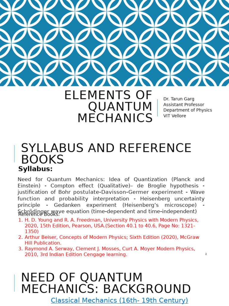 Key Concepts in Quantum Mechanics | PDF | Electromagnetic Radiation ...