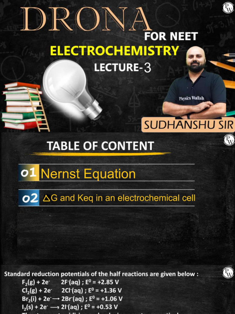 Electro Chemistry 03 - Class Notes | PDF