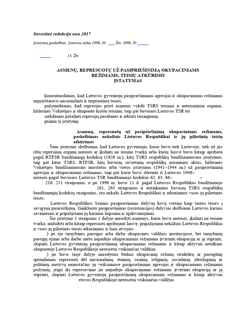 Istatymas | PDF