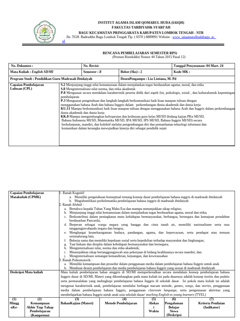 RPS English SDMI Now | PDF