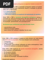 Comportamento das Variáveis Demográficas