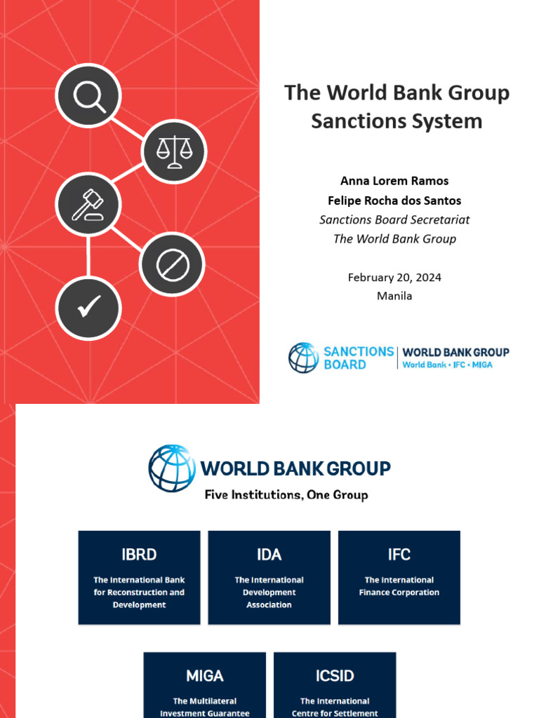 The World Bank Group Sanctions System | PDF