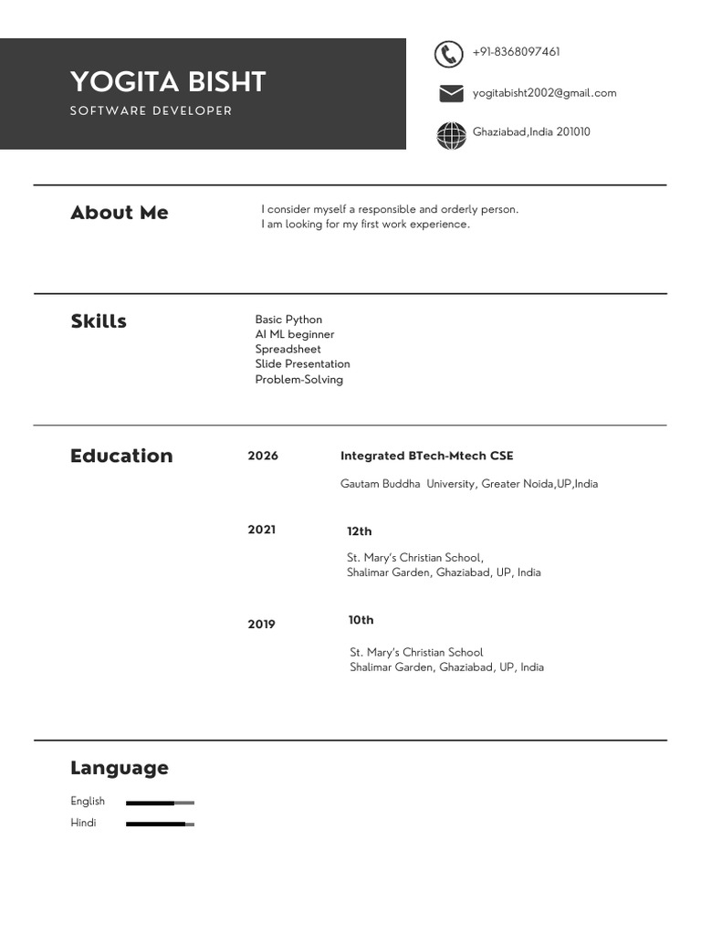 Resume Pattern PDF - 1