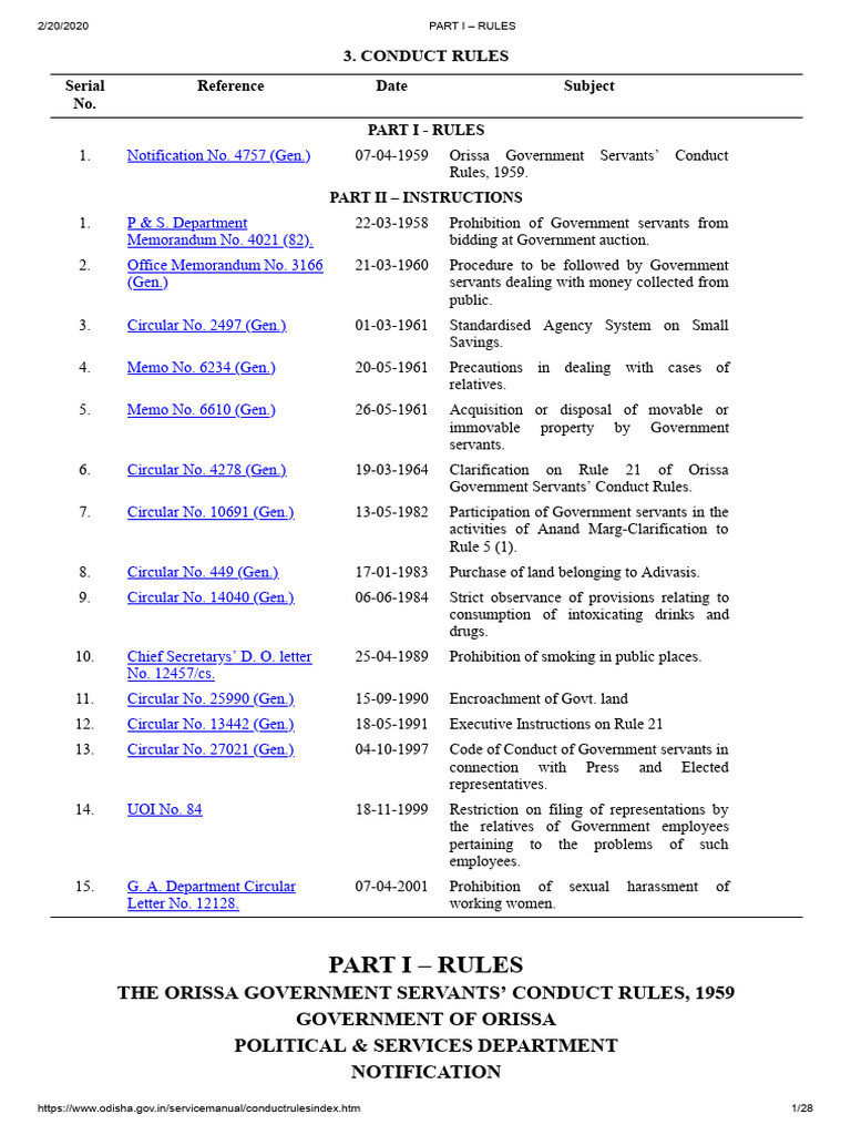Part I Rules | PDF