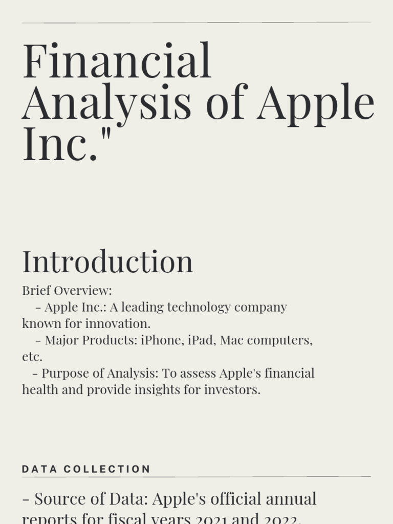 Apple Inc. Financial Analysis 2022 | PDF