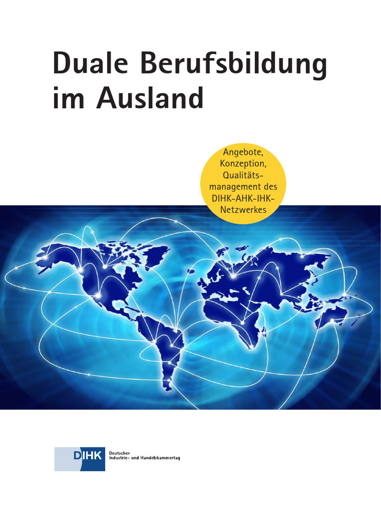 Dihk Broschuere Duale Berufsbildung Im Ausland | PDF