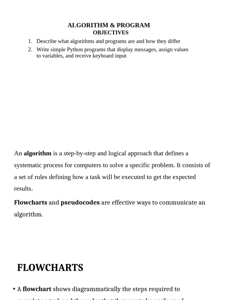 Algorithm & Program | PDF