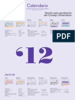 Calendario: Versión para Aprobación Del Consejo Universitario
