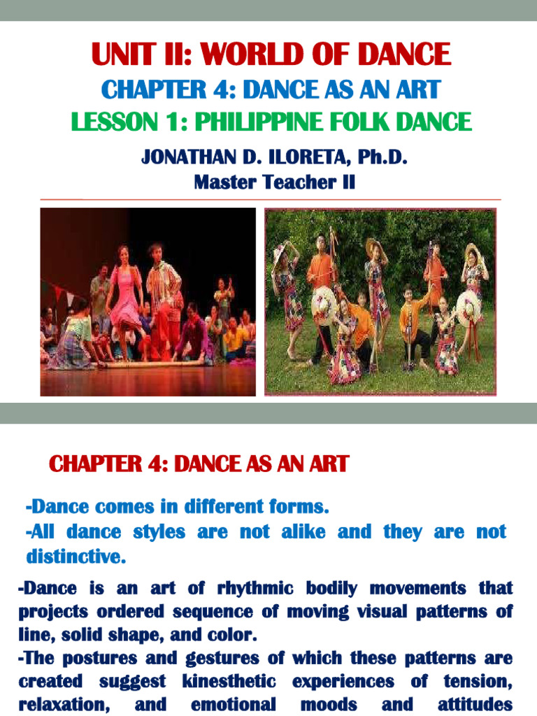 2 Chapter 4 Dance As An Art 1 Philippine Folk Dance | PDF